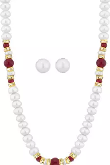 Multicolor pearl necklaces