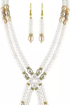 Multicolor pearl necklaces