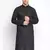 Black ChikankariPattern Straight men kurta