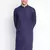 Deep Blue ChikankariPattern Straight men kurta