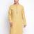Deep Beige plain Pattern Straight men kurta