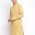Deep Beige plain Pattern Straight men kurta