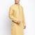 Deep Beige plain Pattern Straight men kurta