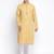 Deep Beige plain Pattern Straight men kurta