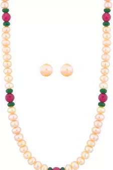 Multicolor pearl necklaces