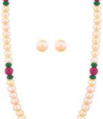 Multicolor pearl necklaces
