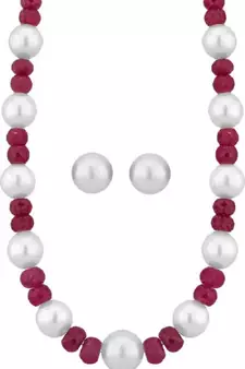 Multicolor pearl necklaces
