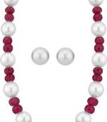 Multicolor pearl necklaces