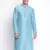 Maya Blue plain Pattern Straight men kurta