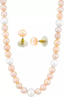Multicolor pearl necklaces