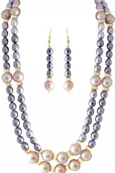 Multicolor pearl necklaces