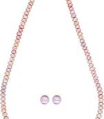 Pink pearl necklaces