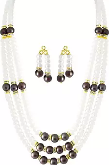 Multicolor pearl necklaces