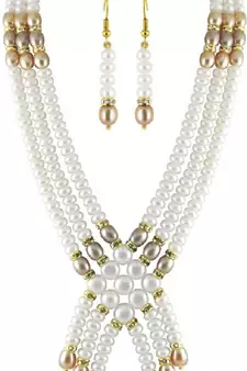 Multicolor pearl necklaces