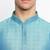 Ocean Blue Woven Pattern Straight men kurta