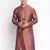 Purple Woven Pattern Straight men kurta