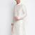 white plain Pattern Straight men kurta
