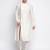 white plain Pattern Straight men kurta