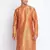 Fawn plain Pattern Straight men kurta