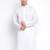 White plain Pattern Straight men kurta