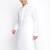White plain Pattern Straight men kurta