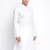 White plain Pattern Straight men kurta