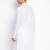 White plain Pattern Straight men kurta