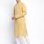 Deep Beige Cotton plain Straight men kurta With Churidar
