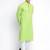 Light Green Cotton plain Straight men kurta With Churidar