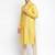 Yellow Art Silk Woven Straight men kurta With Churidar