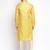 Yellow Art Silk Woven Straight men kurta With Churidar