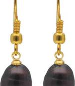 Black pearl earrings