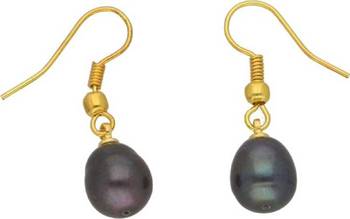 Black pearl earrings 2