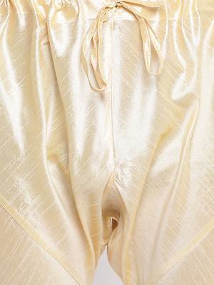 Gold Art Silk Woven Straight men kurta With Churidar 6
