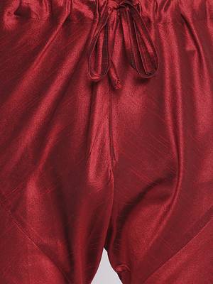 Deep Blue Art Silk plain Straight men kurta With Churidar 6