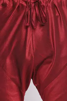 Fawn Art Silk plain Straight men kurta With Churidar