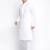 White Cotton plain Straight men kurta With Churidar