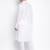 White Cotton plain Straight men kurta With Churidar