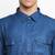Denim Blue Cotton plain Sleeves men kurta With Churidar
