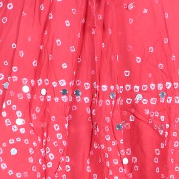 Red printed cotton skirts 5