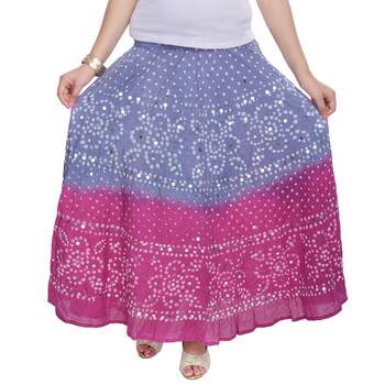 Grey printed cotton skirts 1