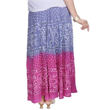 Grey printed cotton skirts 2