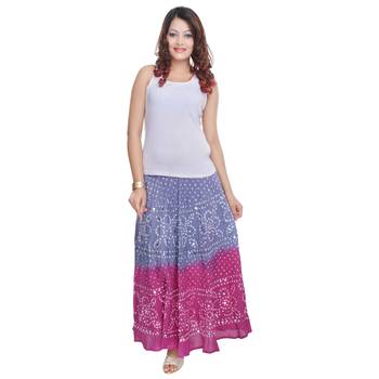 Grey printed cotton skirts 4