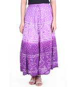 Purple printed cotton skirts
