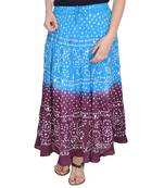 Turquoise printed cotton skirts