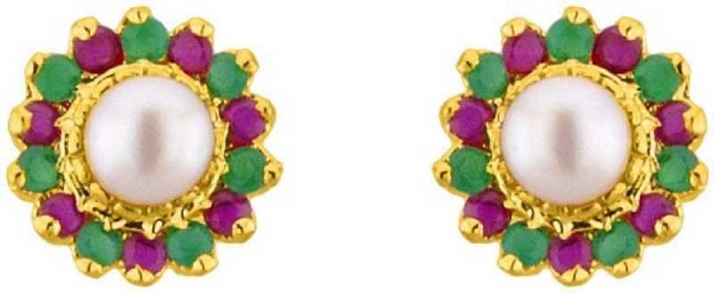 Multicolor pearl earrings