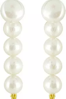 White pearl earrings