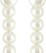 White pearl earrings