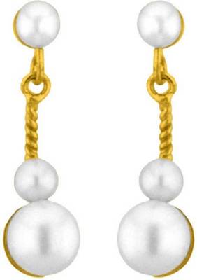 White pearl earrings 1