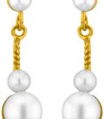 White pearl earrings